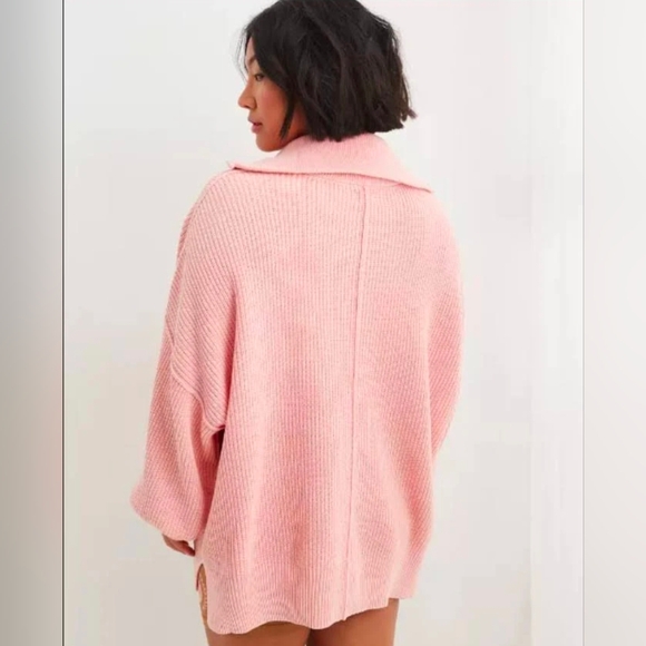 AERIE Beyond Quarter Zip Ribbed Sweater - Picture 2 of 10